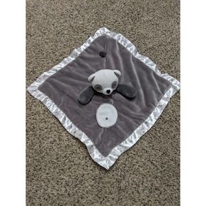 Douglas Baby Lovey Security Blanket Blankie Velvet Gray Bear Polka Dot Plush